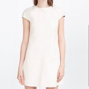Zara Basic White Faux Leather Dress